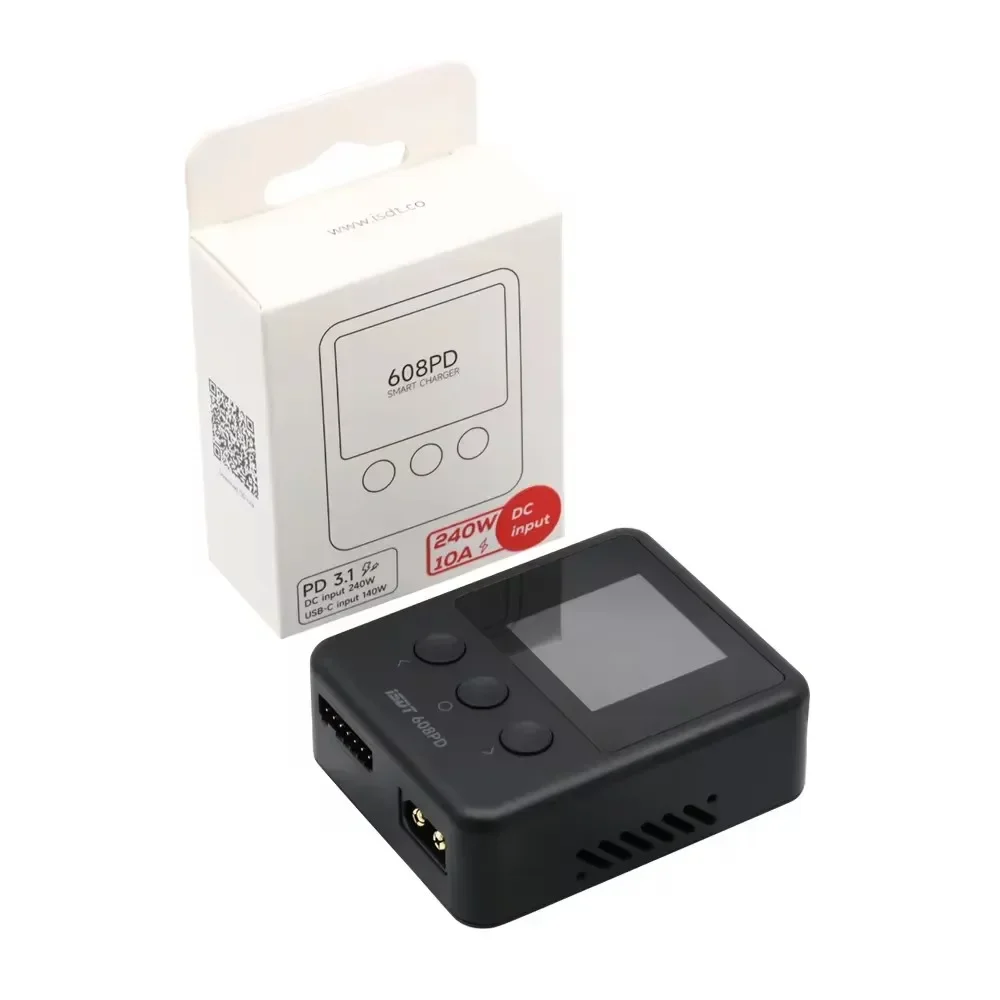 ISDT 608PD Lipo Balance Ladegerät Entlader 240W/10A DC & 140W/5A PD Smart Digital Ladegerät für LiPo/LiFe/LiHV RC Batterien