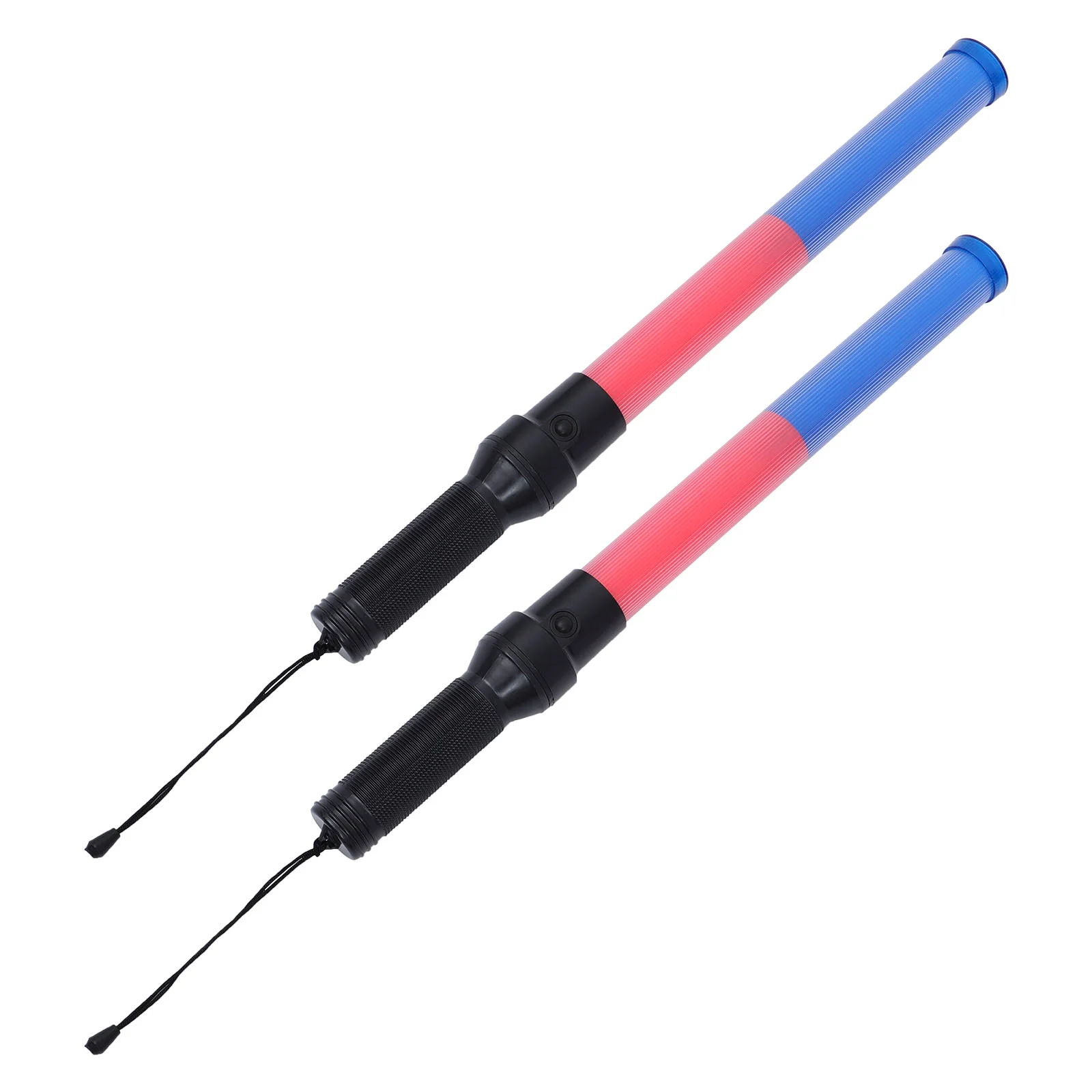 2 Pcs LED Traffic Rechargeable Wand Pvc Pipe Body Control Accessories Safety