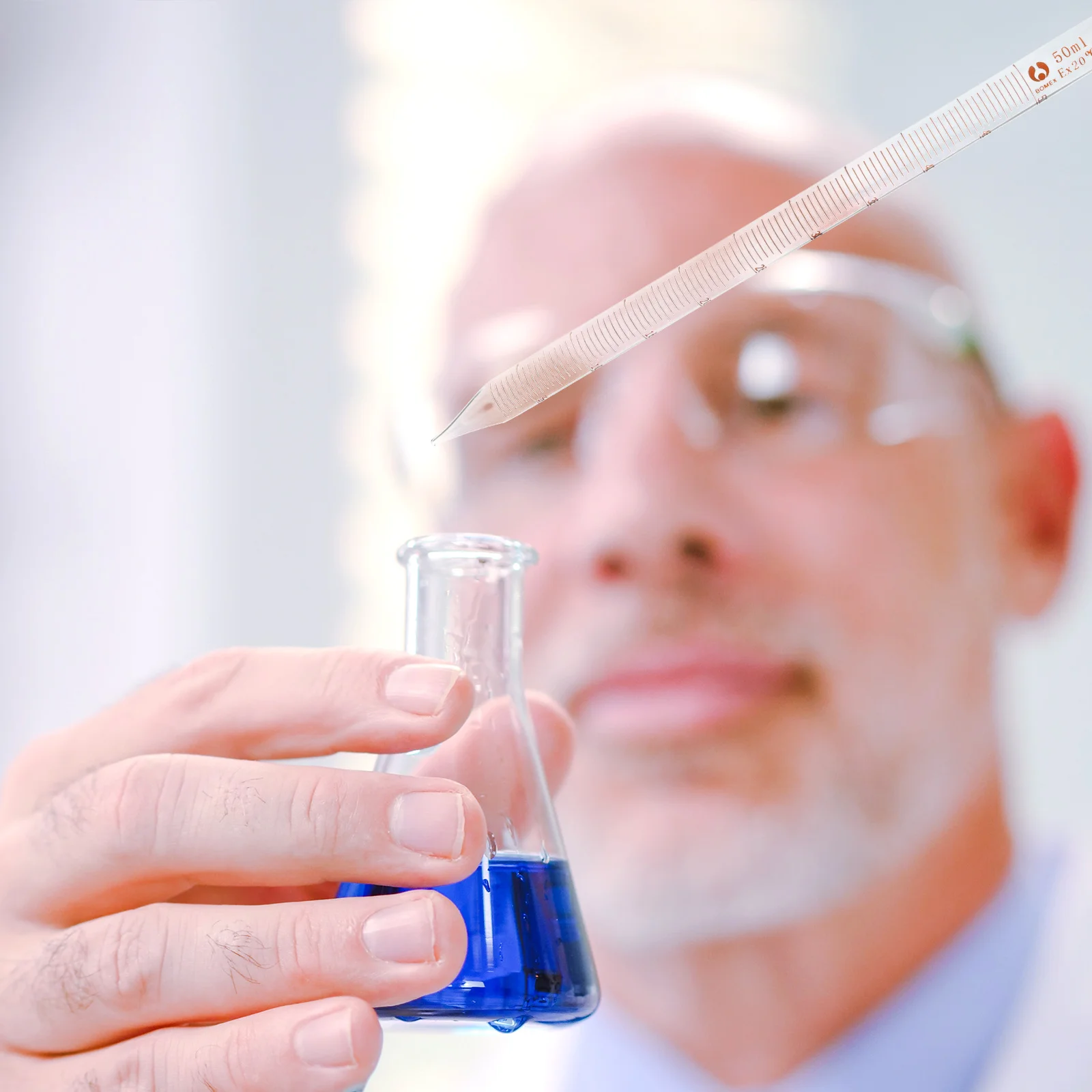 Glass Graduated Pipette Environment-friendly Glass Straw Experiment Straw Transfer Pipette Graduated Straw