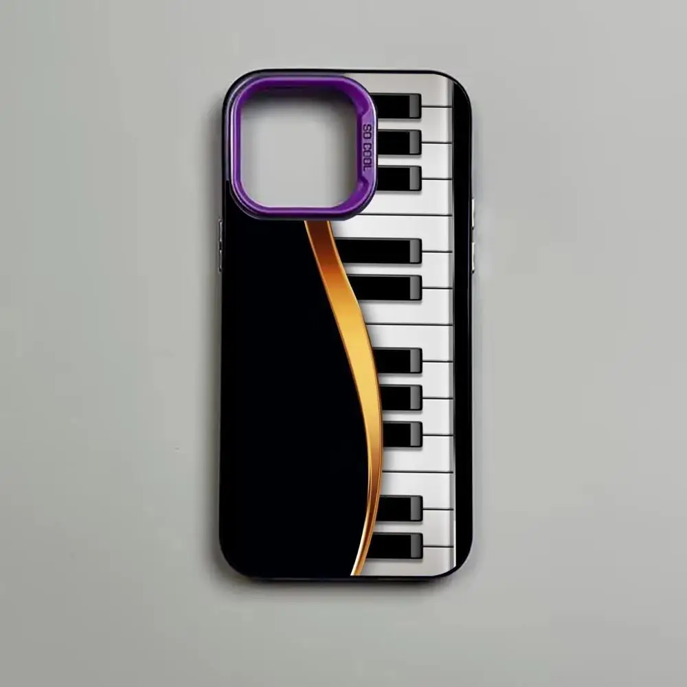 Casing ponsel motif piano ini cocok untuk iPhone 17 16 15 14 13 12 11 Pro/Max/Plus, anti jatuh dan tahan guncangan.