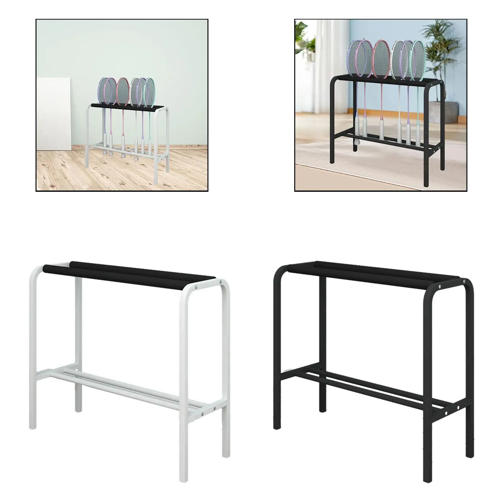 Badminton Racket Storage Rack Tennis Rackets Holder, Stable, Easy to Install