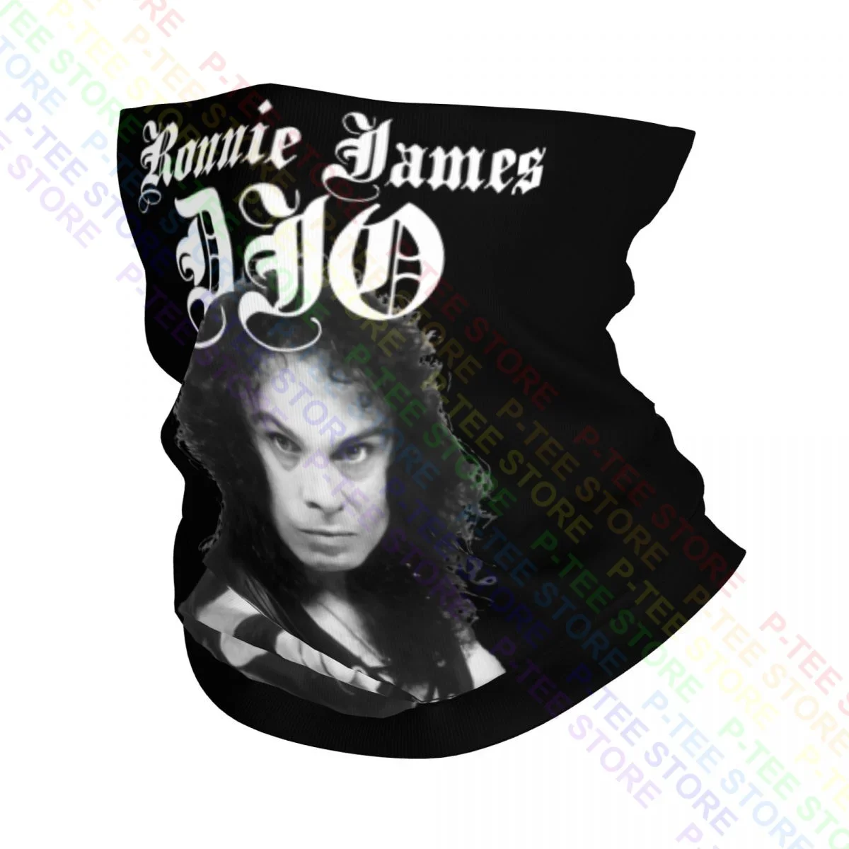 Ronnie James Dio V2 포스터 앨범 커버, 금속 하드 록 음악 목 각반 스카프, 얼굴 마스크 낚시