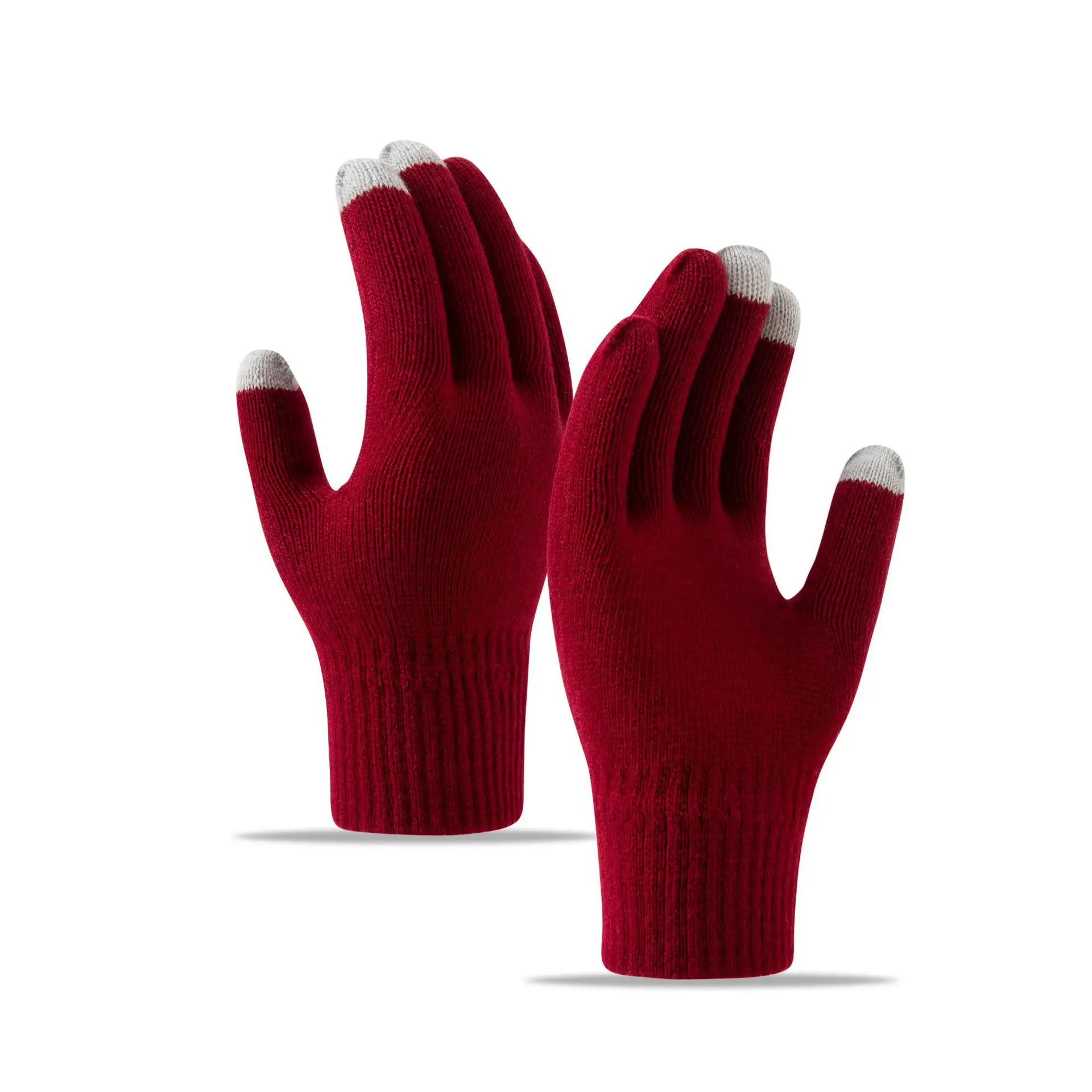 Men Women Autumn Winter Knitted Touchscreen Gloves Students Fleece Warm Riding Gloves Gent Ladies Gloves Outdoor Sports Casual