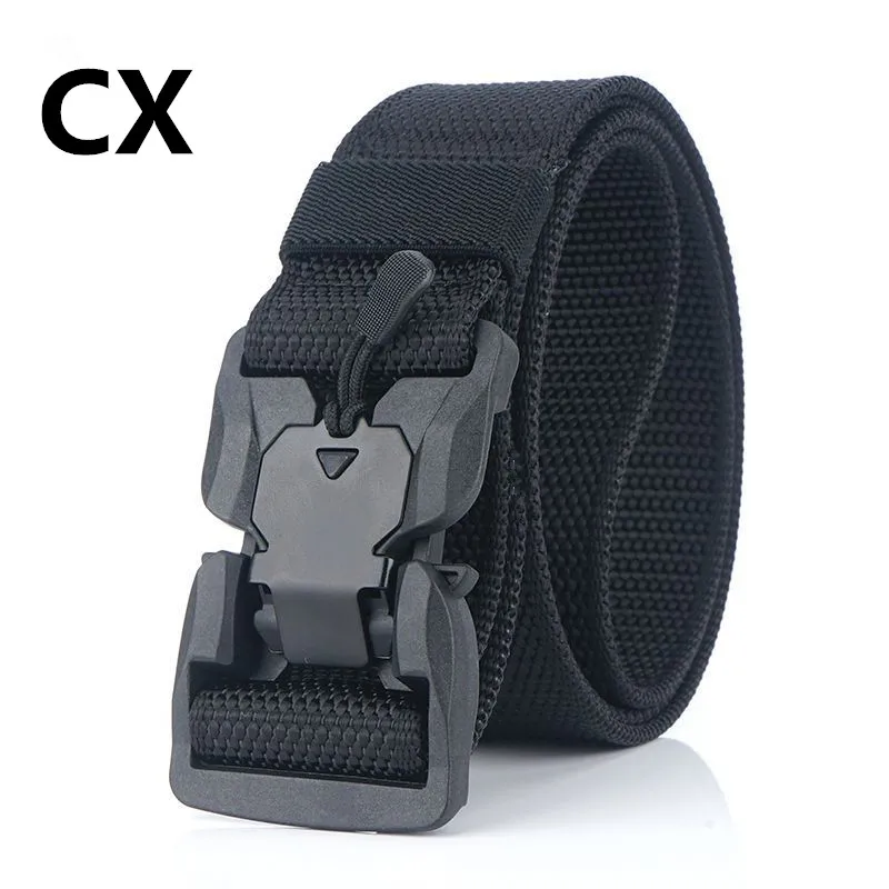 

CX Official Genuine Tactical Belt Hard PC Quick Release Magnetic Buckle Military Belt Soft Real Nylon Sports Accessories 8colors