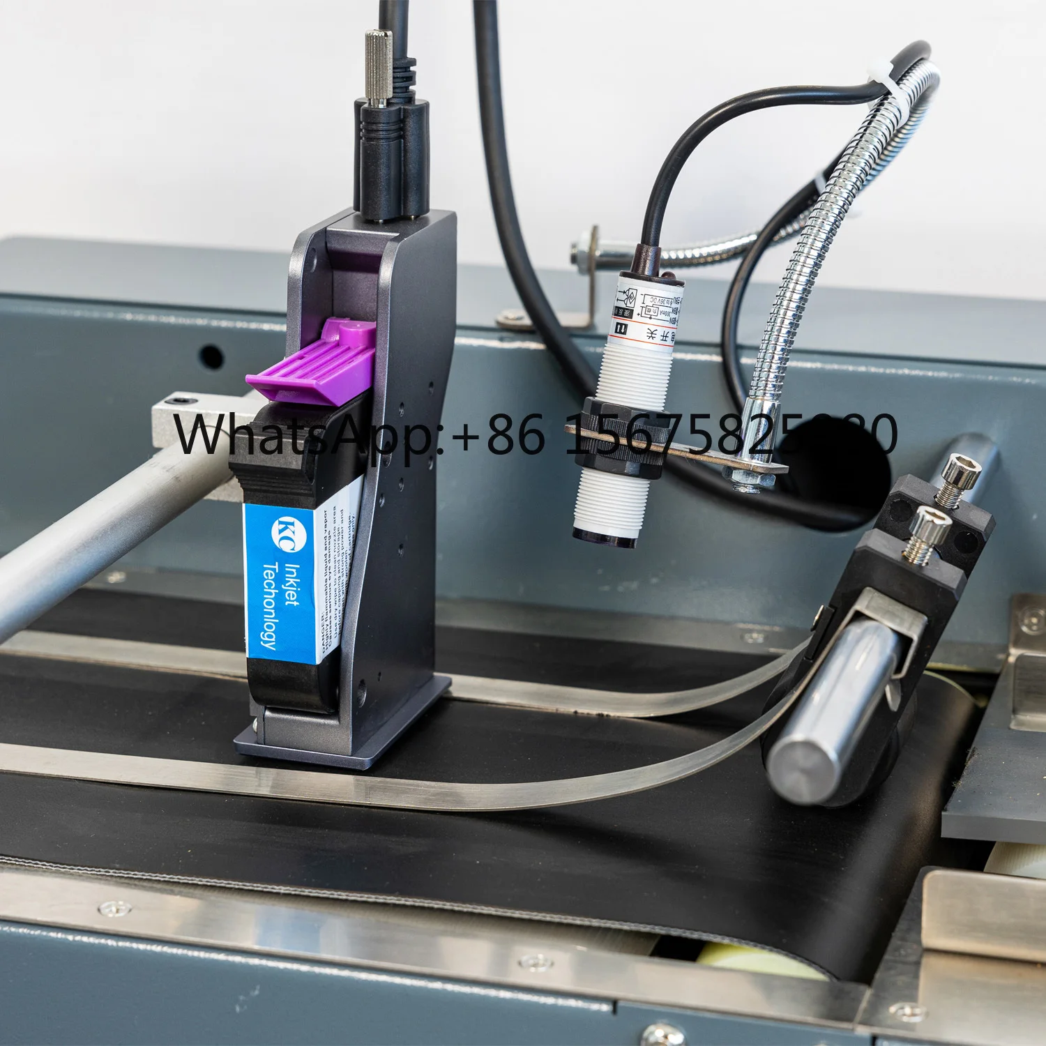 T100 Mini Conveyor Friction Feeder TIJ Printer Bag Label Card Paging Expiry Date Coding Machine