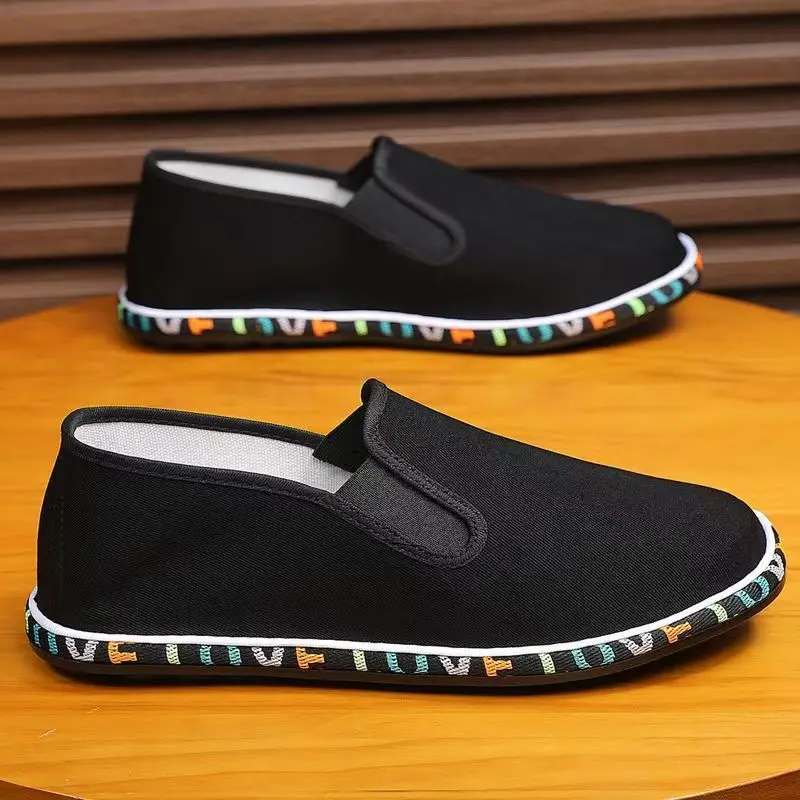 Zapatos de tela con suela Melaleuca hechos a mano para hombre, ligeros, transpirables, antideslizantes, zapatos de trabajo, primavera y otoño, nuevos zapatos para personas mayores