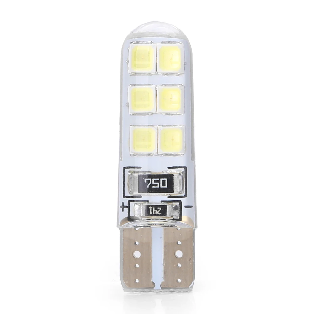 1pc White LED Car Light Bulb 360 Degree Universal for T10 W5W 12SMD 2835 Auto Accessories for Various Models