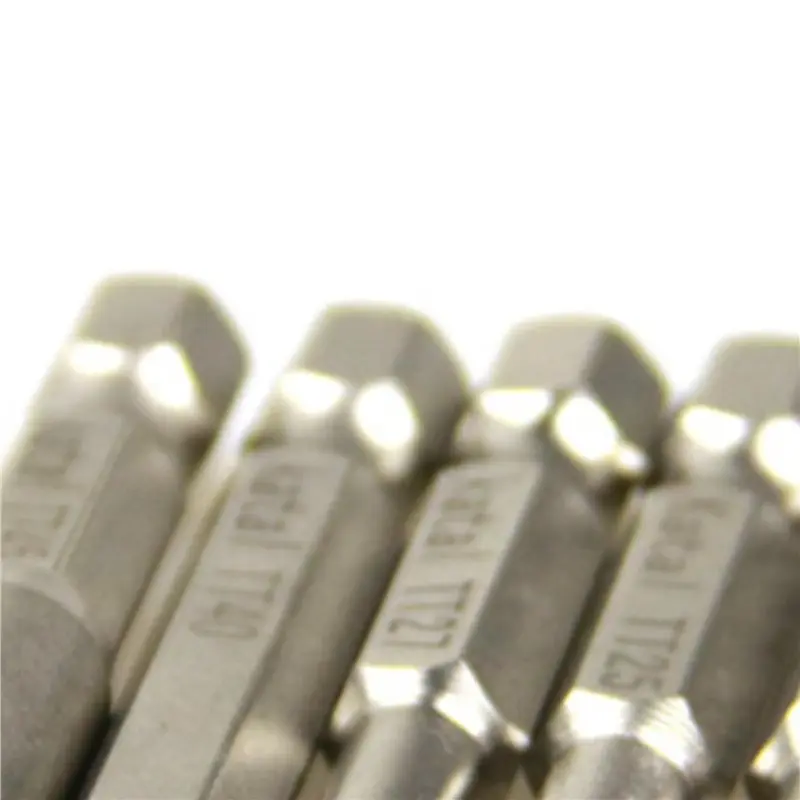 ABMS-7-Point Hole Plum Screwdriver Head Hexagonal Handle Seven-Point Star Screwdriver Bit TT20 TT25 TT27 TT40 TT45 10 Pieces