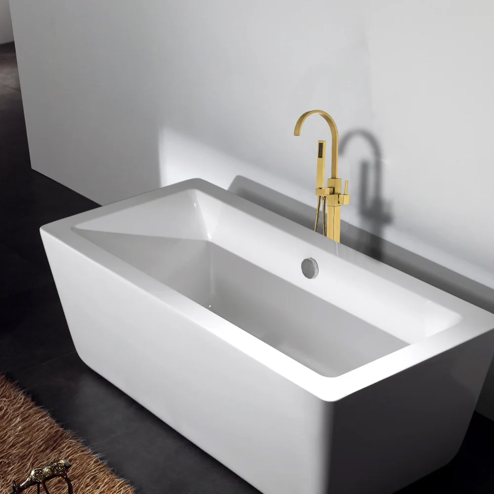 

Freestanding Bathtub Faucet with Hand Shower