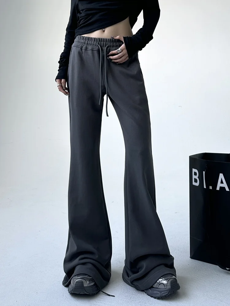 American Sle taille haute cloche Bot pantalon femmes printemps automne nouveau pantalon sabot décontracté grandes femmes sport pantalons de survêtement