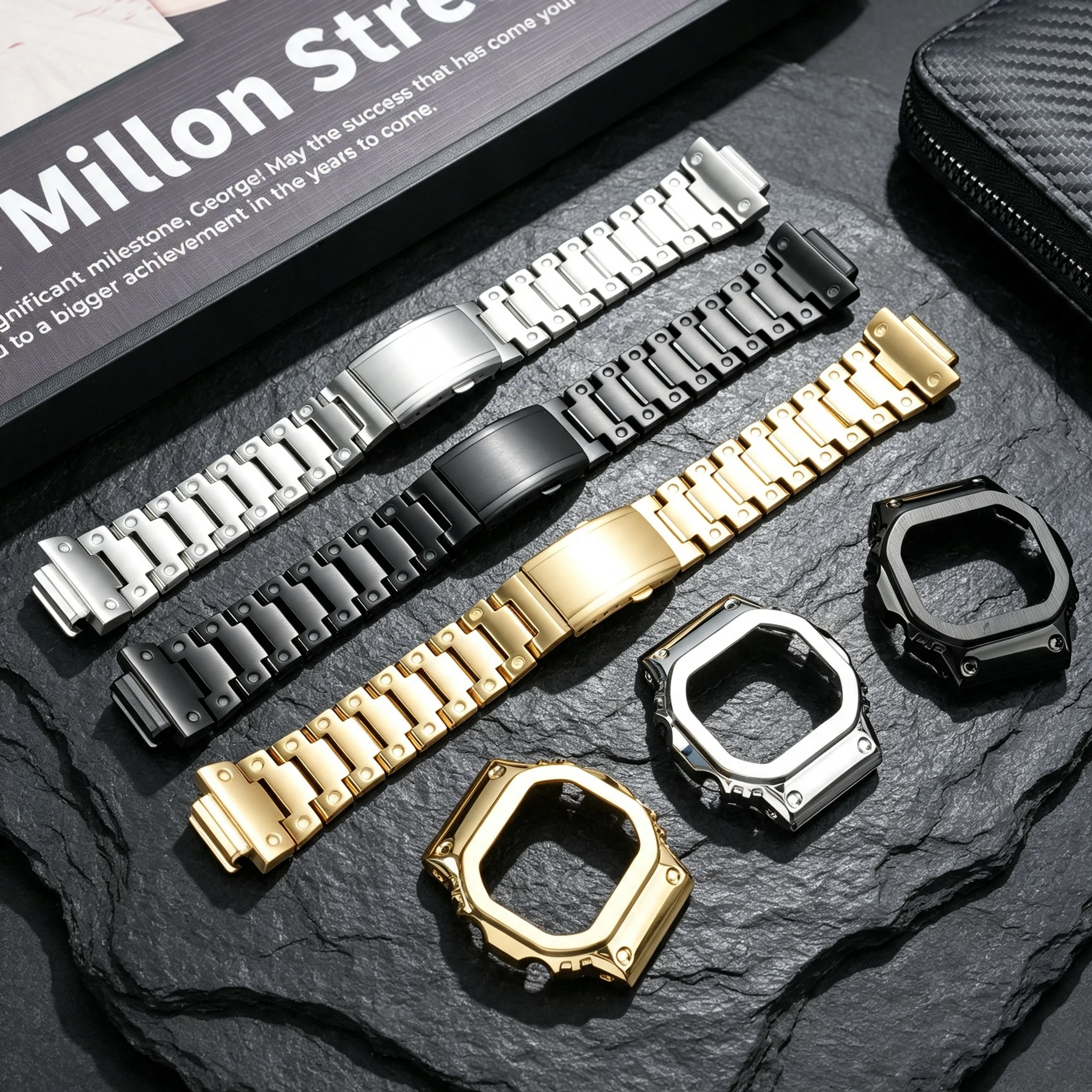 Stainless Steel Metal Mod Kit For Casio G-SHOCK GW-BX5600 Module 3578 Upgrade Case Bezel & Strap Set Men Watch Accessories