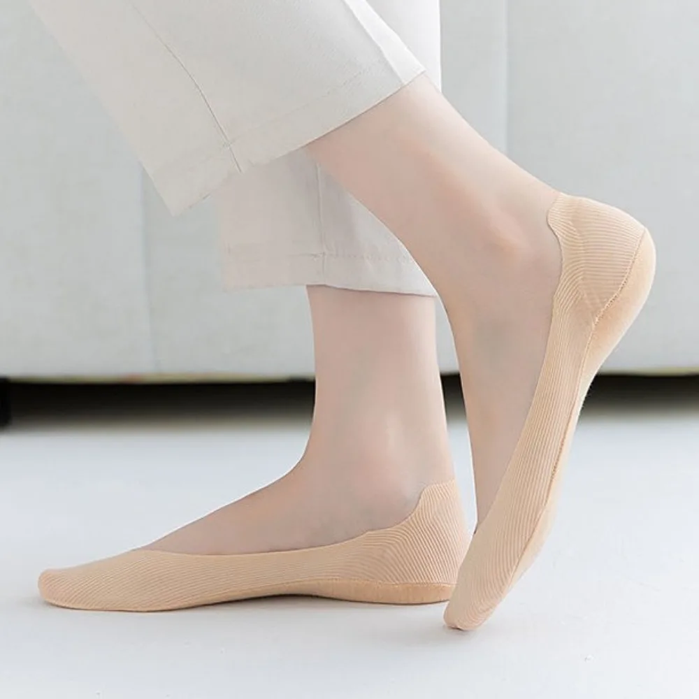 1 Pairs سيليكون المضادة للانزلاق النساء الجوارب القطن أسفل سامسونج غير مرئية قارب الجوارب تنفس المنخفضة قطع الجليد جوارب حريرية الصيف