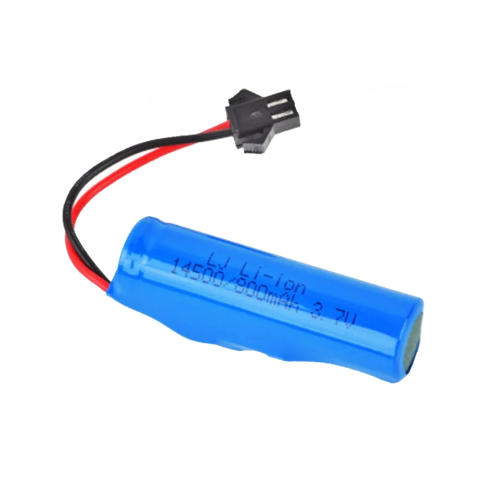 Per JJRC C2 D828 RC ricambi auto 14500 SM-2P 3.7v 800mah caricabatteria Lipo set per RC Stunt Dump auto batteria giocattoli accessori