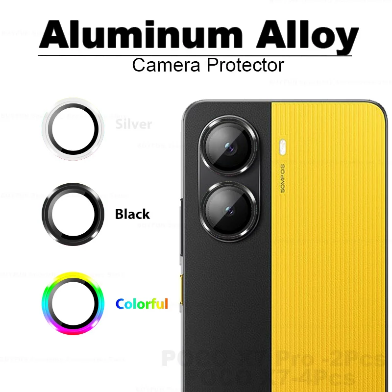 For Xiaomi Poco x7 Pro Aluminum Alloy Camera Protector Ring Pocox7Pro Poxo Little Poco X 7 Pro 5G Back Lens Ring Tempered Glass