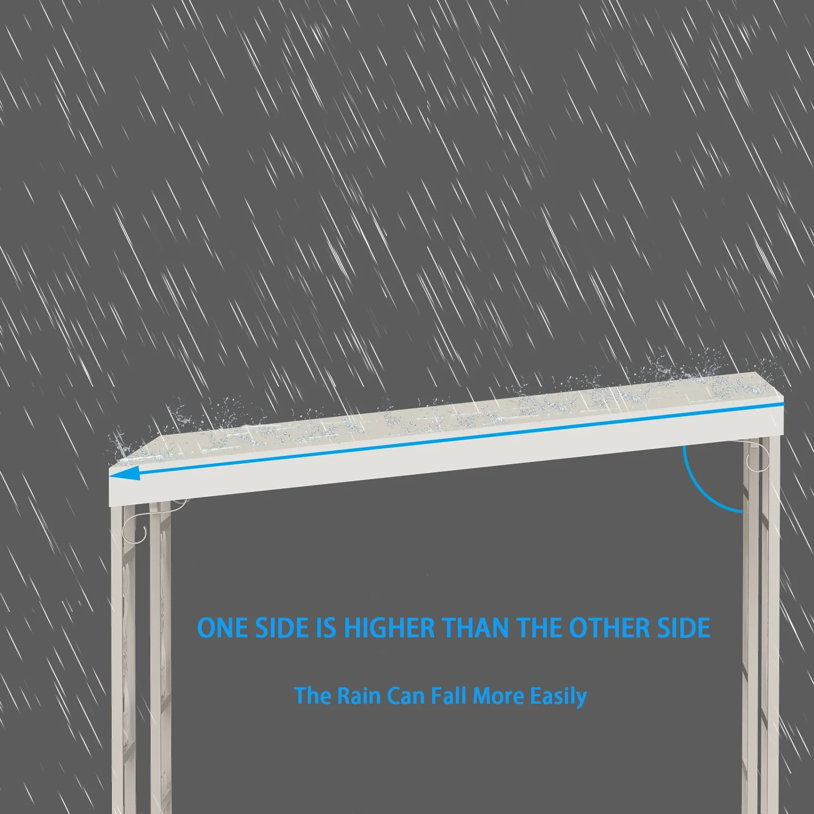 عريشة جاردين خارجية قابلة للتخصيص، auvent de belvedère، pare-solil، abri، treillis metallique، toit، arche de cérémonie #6