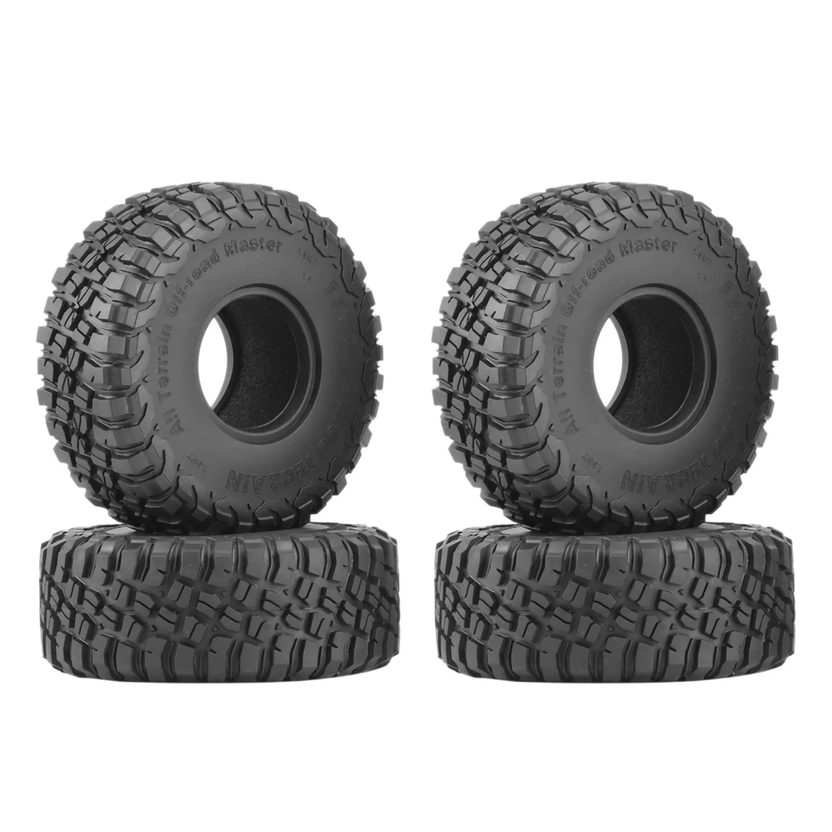 【STOCK】4PCS 120MM 1.9 Rubber Tyres Wheel Tires for 1/10 RC Crawler Car SCX10 90046 AXI03007 TRX4 D90 CC01