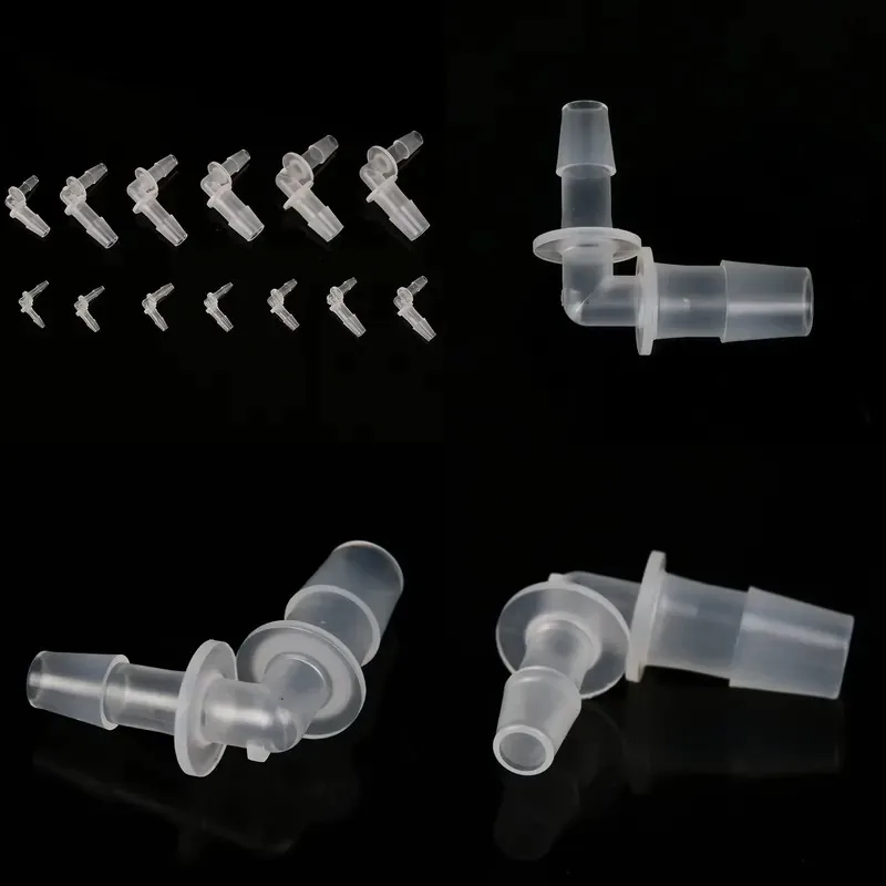 High transparency L-type barb connector PP raw material plastic accessories water external thread