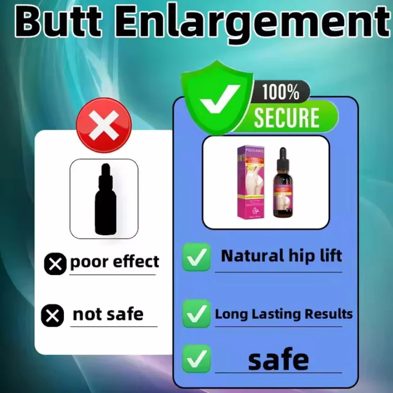 زيت تكبير الأرداف بعقب رفع ثبات الحمار الكبير تعزيز نمو الورك ترطيب تشديد المشكل بوم مثير تدليك الجسم الرعاية