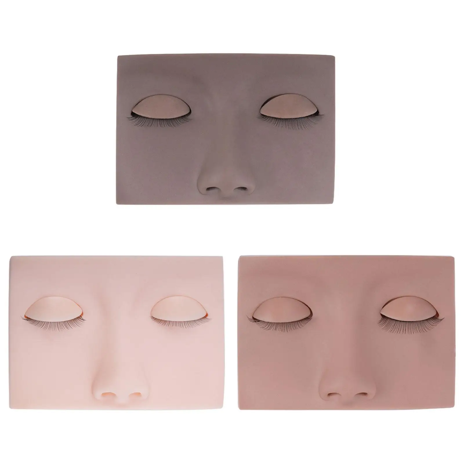 Lash Mannequin Head Portable Makeup Training Face Washing Lash Practice Massage Practice Mannequin Replacement Eyelids Rubber