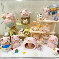 LULU The Piggy Caturday Series Blind Box Figure Kawaii Lulu Pig Mystery Box Desktop Decor Doll Action Figurine Birthday Gift Toy