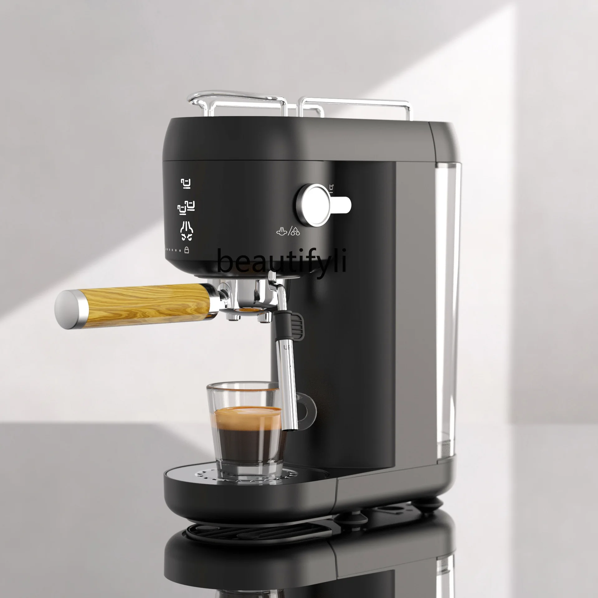 ماكينة القهوة الإيطالية ماكينة القهوة الإيطالية الصغيرة شبه الأوتوماتيكية رغوة الحليب الأوتوماتيكية المركزة