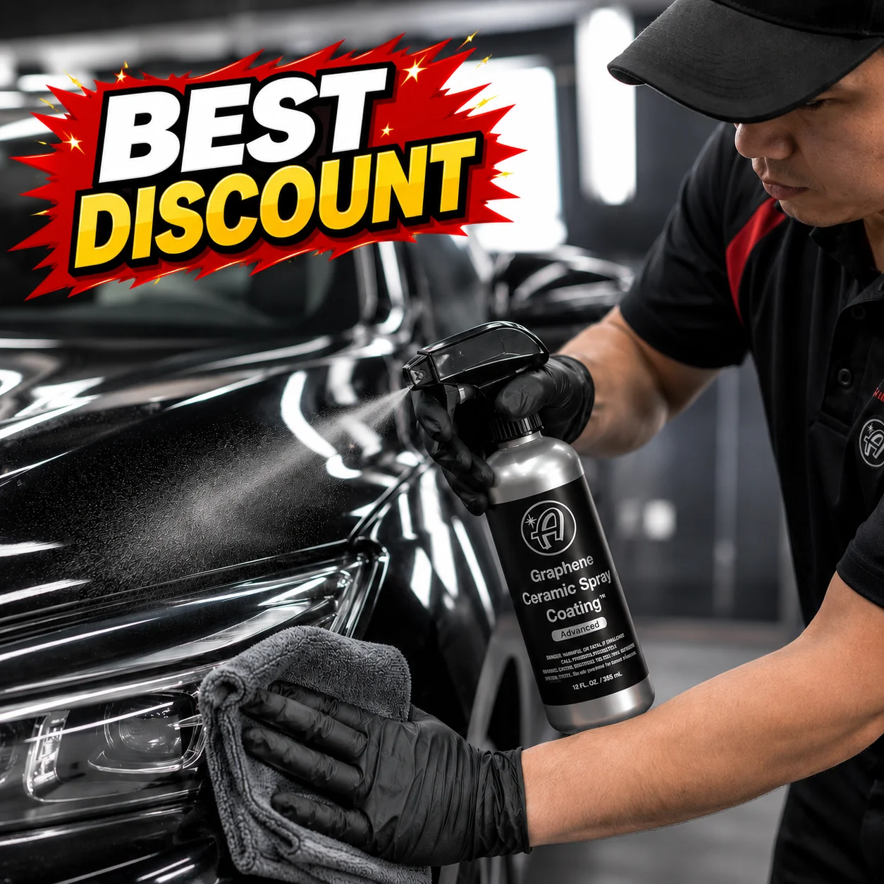 Graphene Ceramic Car Coating 10H for Cars 7+ Years of Protection Apply After Car Wash Clay Bar Car Buffer Polisher Motorcycle
