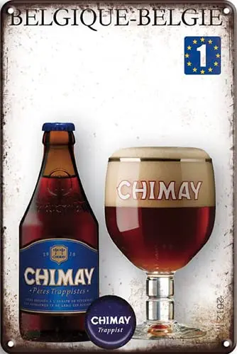 MaxTil CHIMAY Vintage Metal Sign Wall Decor Tin Signs Retro Metal Tin Sign Home Office Bar Pub Decorations 8x12 Inch(20x30cm)