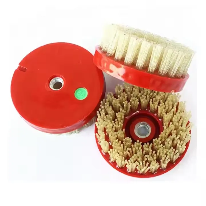 Round Diamond Bristle Snail Lock Antique Brush Used on Marble, Granite and Engineered Stones