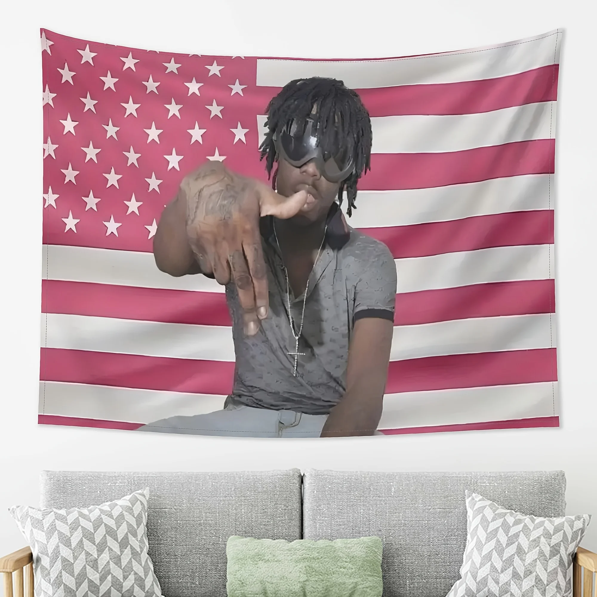 1pc celebrity themed American flag wall hanging, suitable for bedroom, living room, and dormitory decoration