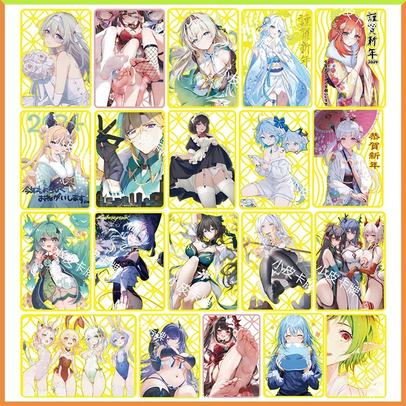 

Аниме История Богини DIY ACG Настольные игры Лазерные металлические карты Nahida Paimon Klee Игрушки для мальчиков Коллекционные карты Подарок на день рождения