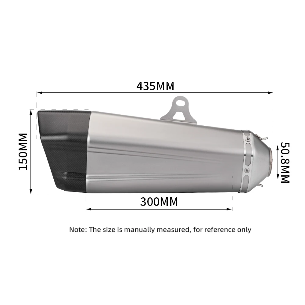 Motorcycle Exhaust Muffler LV20 Double Hole Tail Section Universal Exhaust Muffler For Ninja 400 450SR MT09 Z900 CBR400R