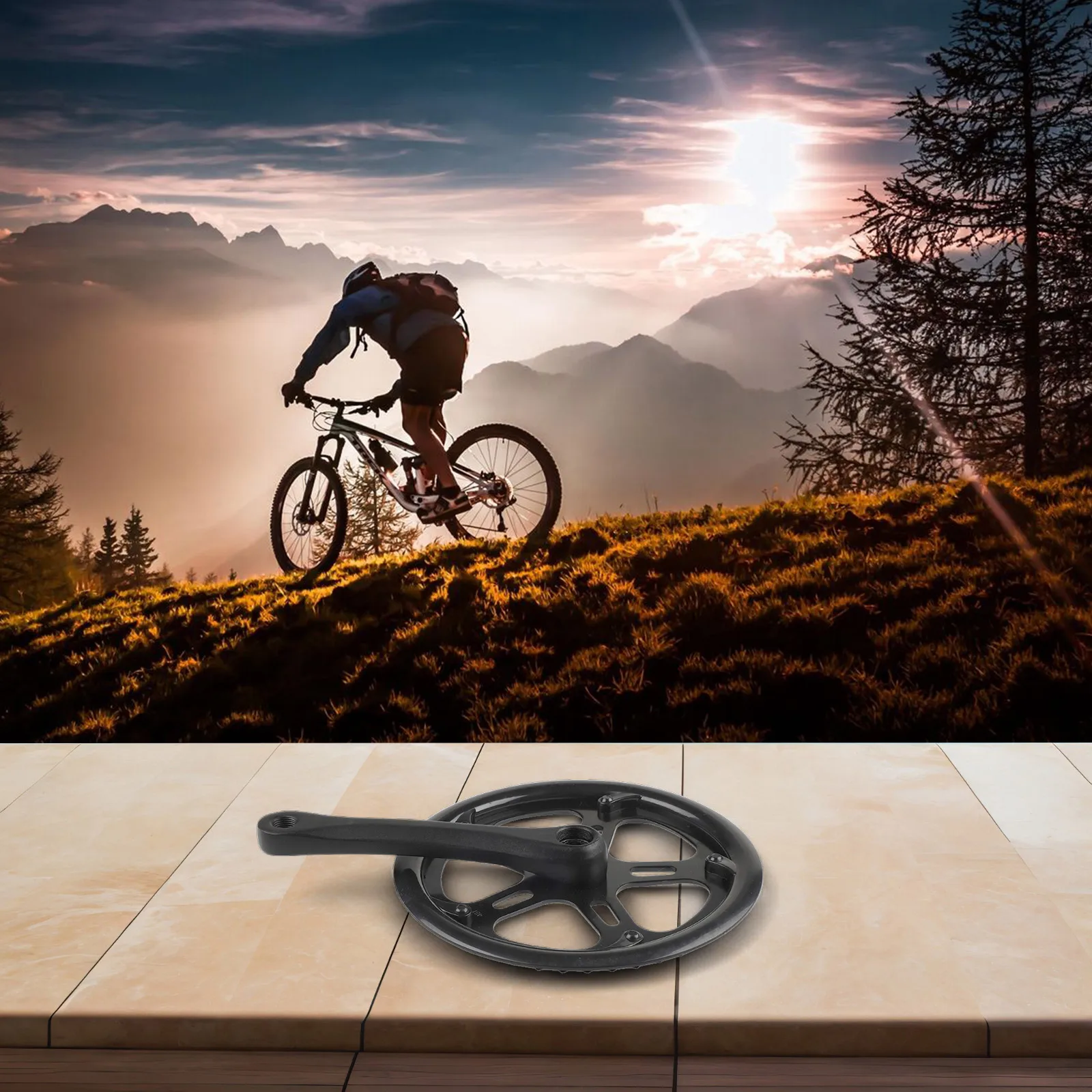 

Bike Repair Aluminum Alloy Crank Replacement Bike Part For Ebike And Kids Bike Good Compatibility For Folding Bike