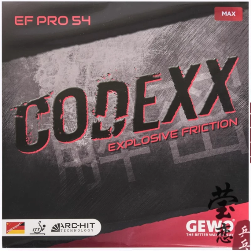 GEWO CODEXX EL PRO 52 53 54 55 مطاط تنس الطاولة سوبر حدد البثور في الهجوم السريع مع حلقة بينج بونج المطاط مضرب #4