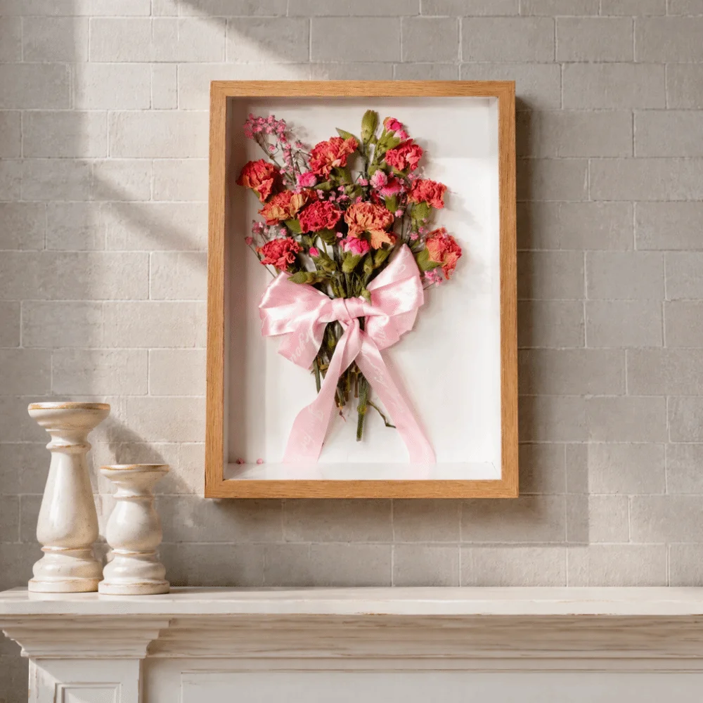 10 Inch Shadow Box Frame Density Board & Acrylic HD Glass Display Case Frame Tabletop Easel &Wall Hanger Dust Proof Clear Panel