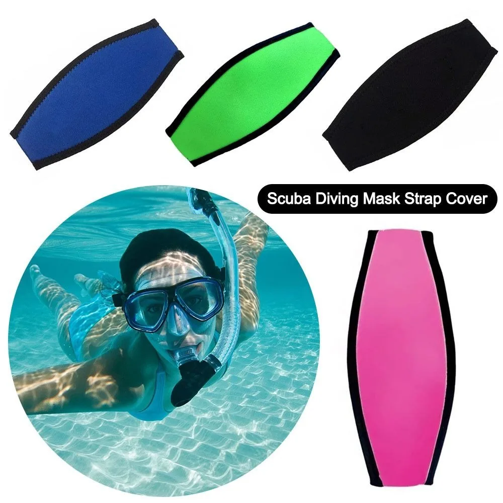 Quick Dry Neoprene Fabric Mask Strap Hair Protect Multi Color Dive Band Wide Shape Dive Use Grip Belt Swim Sport