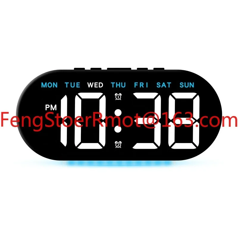 

Multi-functional LED Digital Clock with Minimalist Large Screen Nightlight and Alarm for Bedside 8035