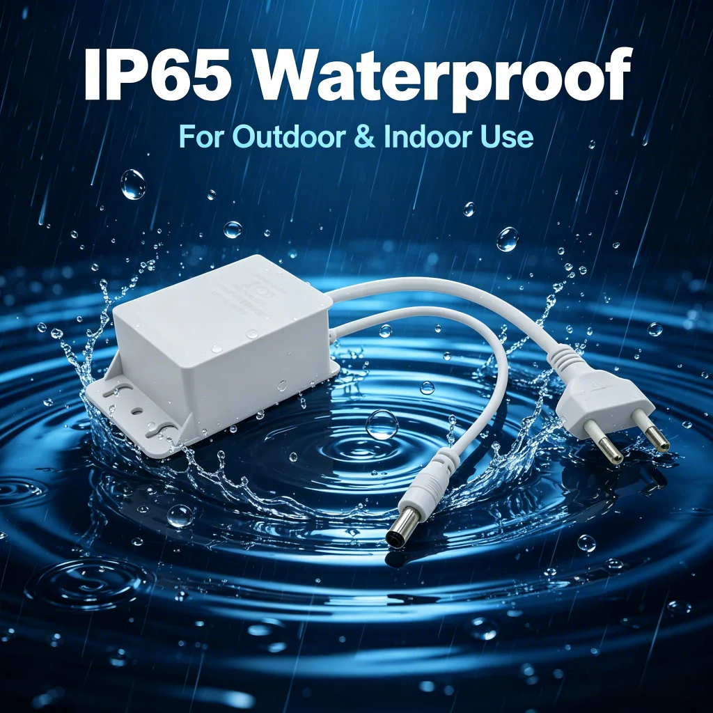US/EU Outdoor Waterproof Power Adapter NVR DVR AC100-240V Input DC 12V 2A Volt Output Universal Adapter Converter Supply Charger