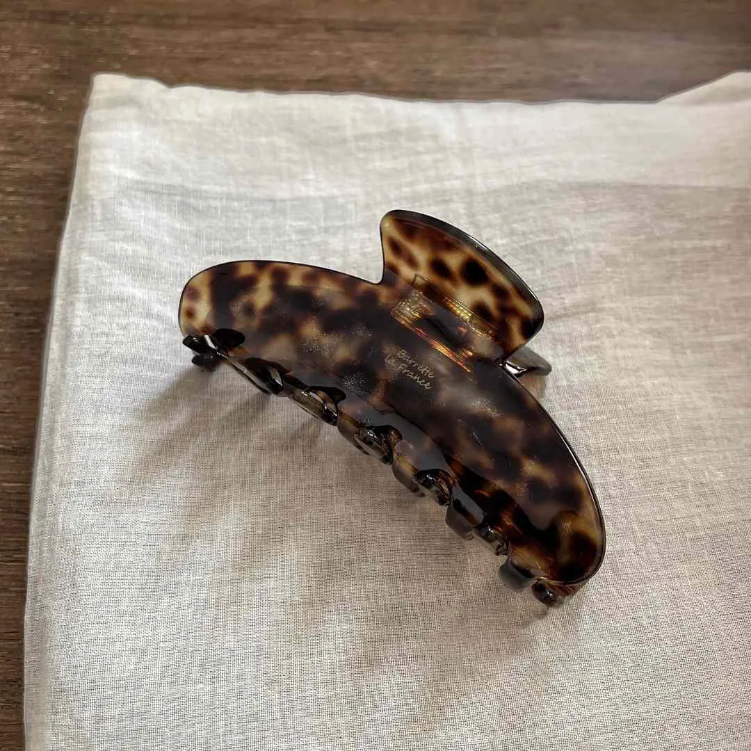 1PC Premium Caramel Pearl French-Style Elegant Acetate Hair Clip Niche Half-Up Hair Clip Shark Clip Hair Accessory Bun Clip view 4
