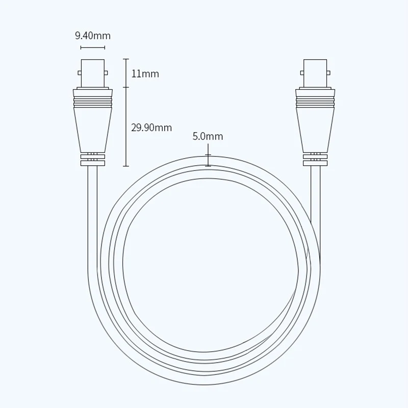 BNC وصلة ctv من الإناث إلى الإناث ، كابل خط محوري ، مراقبة كاميرا فيديو أمنية L1 ، 1m ، Q9