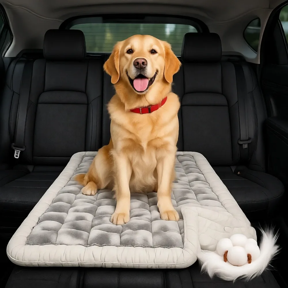 

Толстая подстилка для животных на автомобильное сиденье с нескользящим дном, разноцветная дорожная подушка для собак