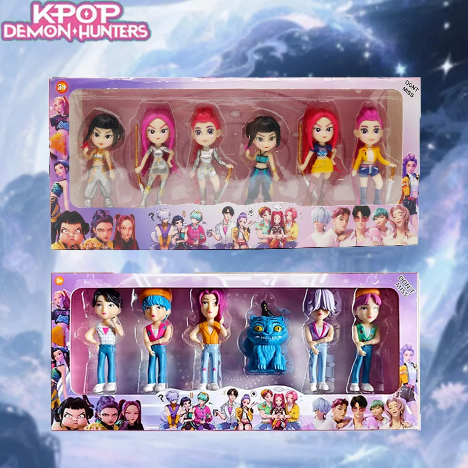 2026NEW Kpop Devil Hunter Rumi Zoe Mira أنيمي بولي فينيل كلوريد مجموعة شخصيات سطح المكتب الحلي هدية السنة الجديدة للأطفال #1