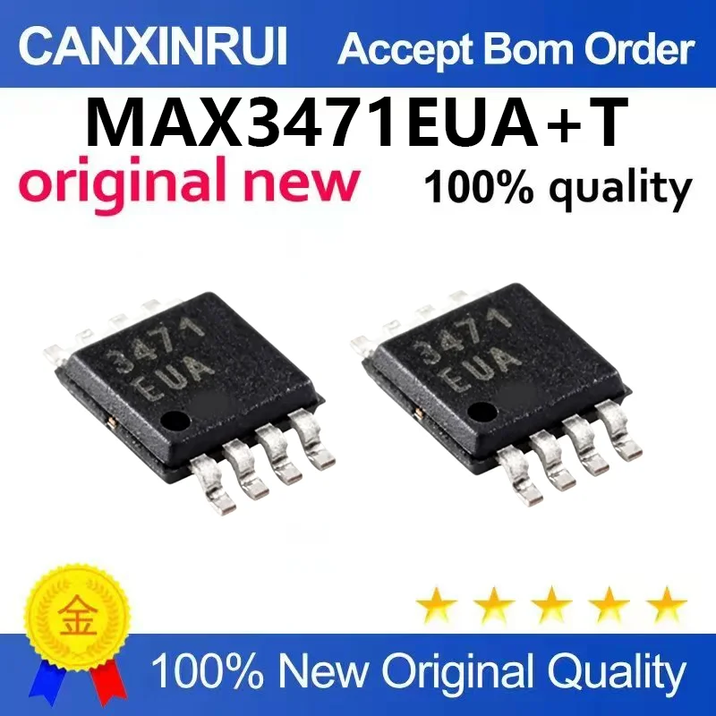 (5pcs-100pcs)Brand new original MAX3471EUA+T silk screened 3471 half duplex transceiver chip package MSOP-8