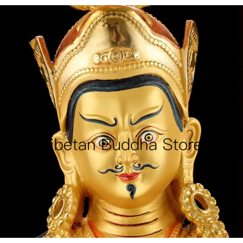 50cm Pure copper gold-plated lotus peanut Buddha statue ornament  pure handmade lotus master Buddha product