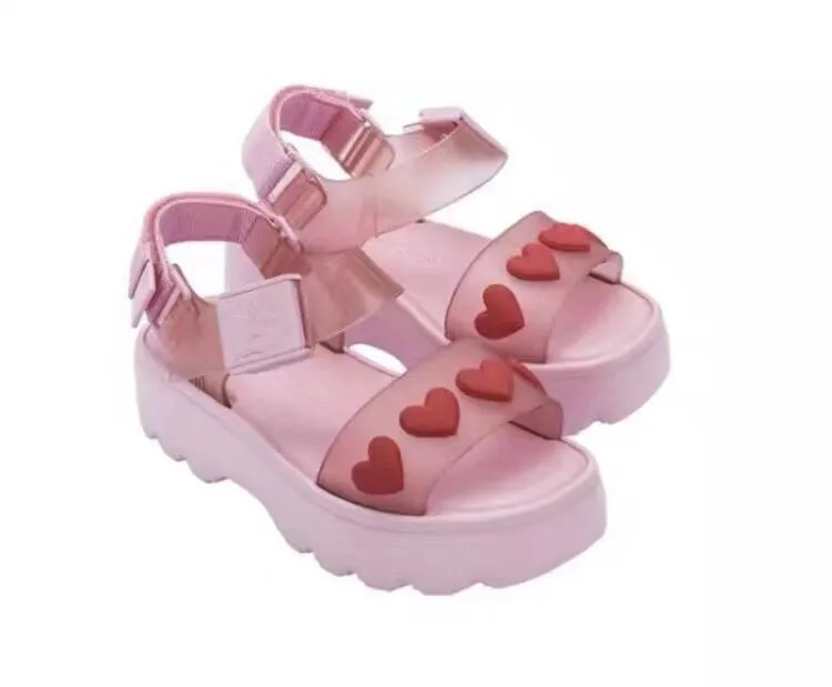 Platform flower sandals for women casual Jelly shoes Roman shoes summer