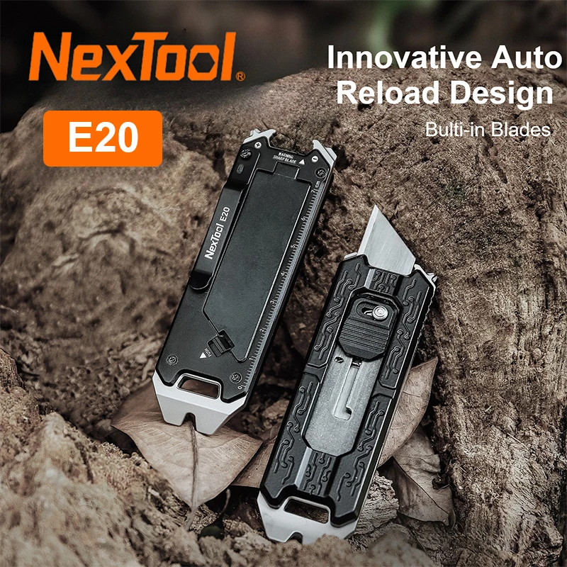 NexTool Explorer E20 8-in-1 Utility Knife Box Cutter Multi-tool Innovative Mini EDC Tools Built-in Blades