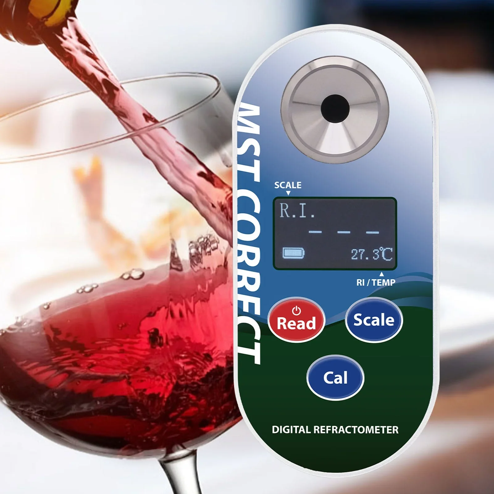 Accurate Digital Refractometer 0-60% Scale Testing Engine Coolant Ethylene Glycol Ethylene Propylene Propylene Glycol Content