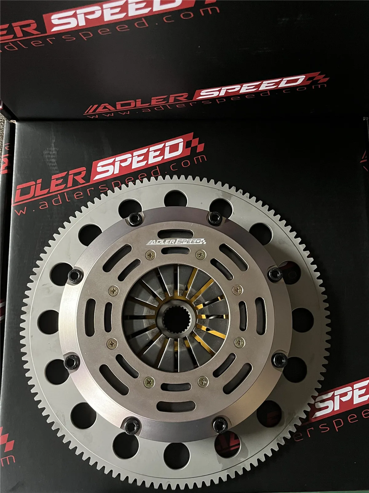 ADLERSPEED Sprung Clutch Twin Disc + Flywheel For Honda Acura RSX K-Series K20 K24 Medium