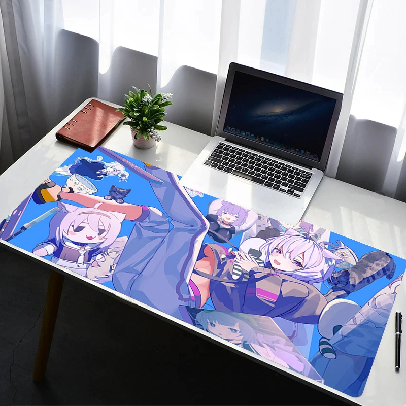 Mouse Pad Laptop Rubber Extended Desktop Mat Computer Gamer Mousepad Gaming Accessories H-hololive Nekomata Okayu Keyboard Pad