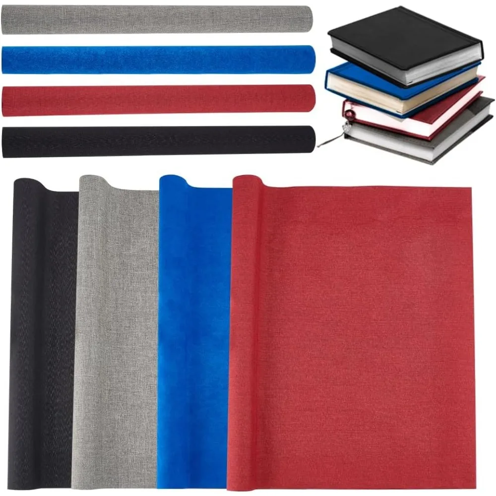 

Набор из 4-х листов искусственной кожи (4 цвета) с бумажной основой для переплета книг и изготовления бархатных коробок, смешанные цвета, 430x1000 мм, 1 лист/цвет