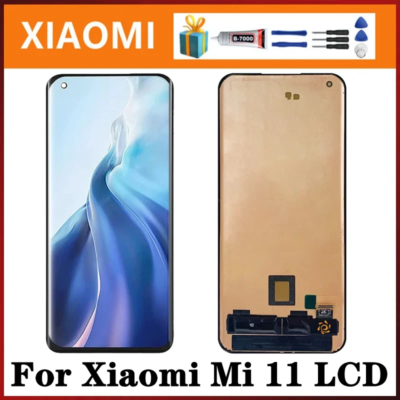 

Tested AMOLED TFT 6.81" For Xiaomi Mi 11 LCD Display Touch Screen Digitizer Assembly For Mi 11 M2011K2C M2011K2G LCD With Frame